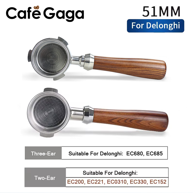 Delonghi Espresso Dedica 685 - 51 ミリメートルコーヒー底なしポルタフィルターネイキッドデロンギデディカ EC680 685 EC200 EC221
