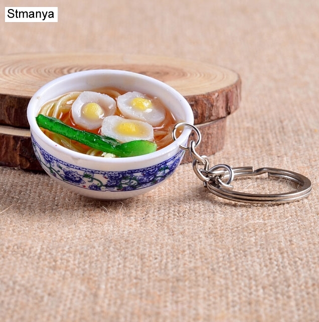 Food Zinc - 女性用ミニシミュレーションフードキーホルダー,かわいい車のバッグ,ミニボウル,フード,14デザイン,バッグ用チャーム,ジュエリー1-17169