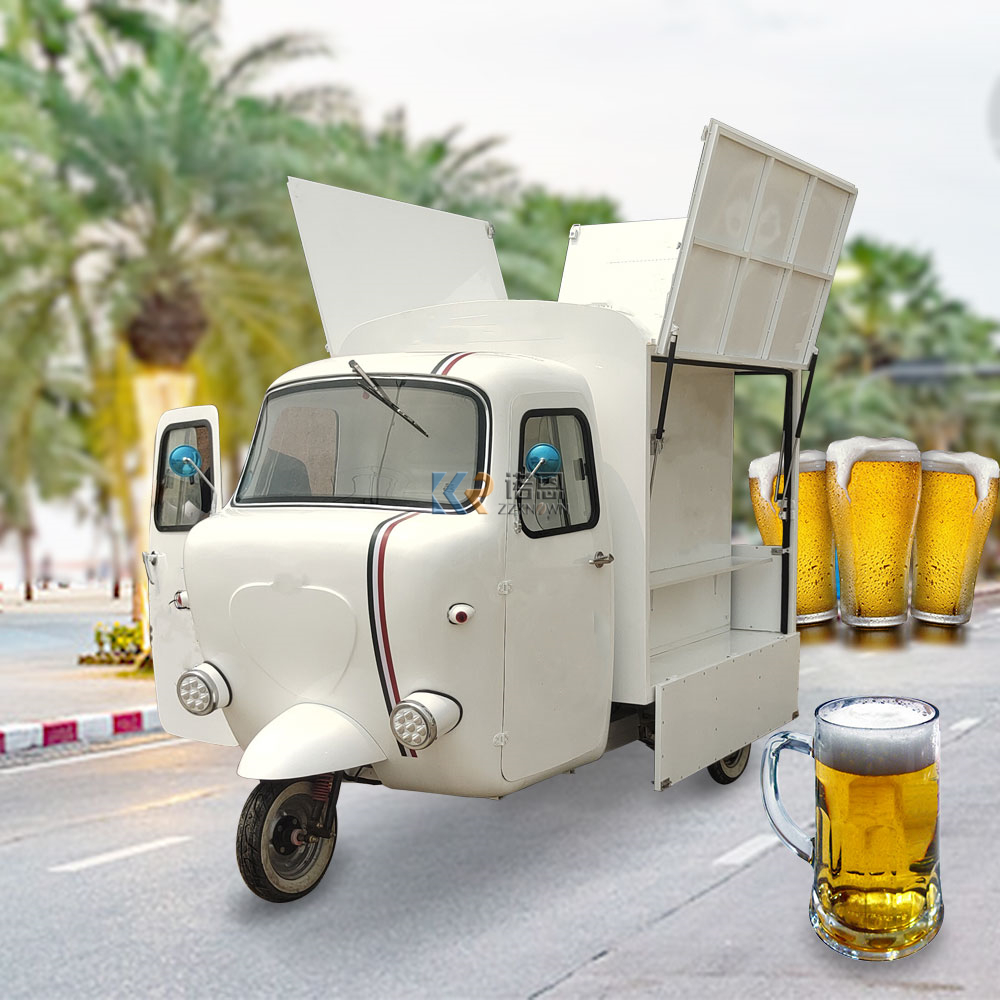 Food Truck With Snacks - ランブロストリート-モバイルファーストフードトラック、3輪、トレーラー、コーヒー、バン、ビールバー、電気三輪車、ヨーロッパ