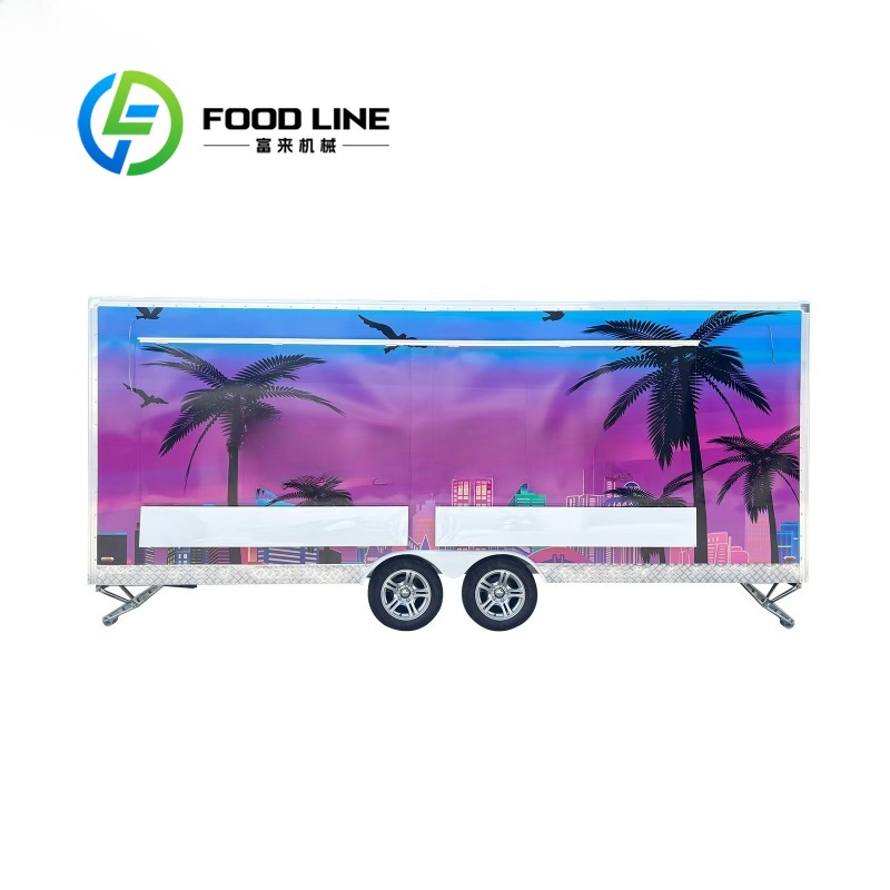 Food Energy Snacks - 省エネキッチンを備えたコンパクトな屋台、コーヒー、スムージー、軽食の移動販売車