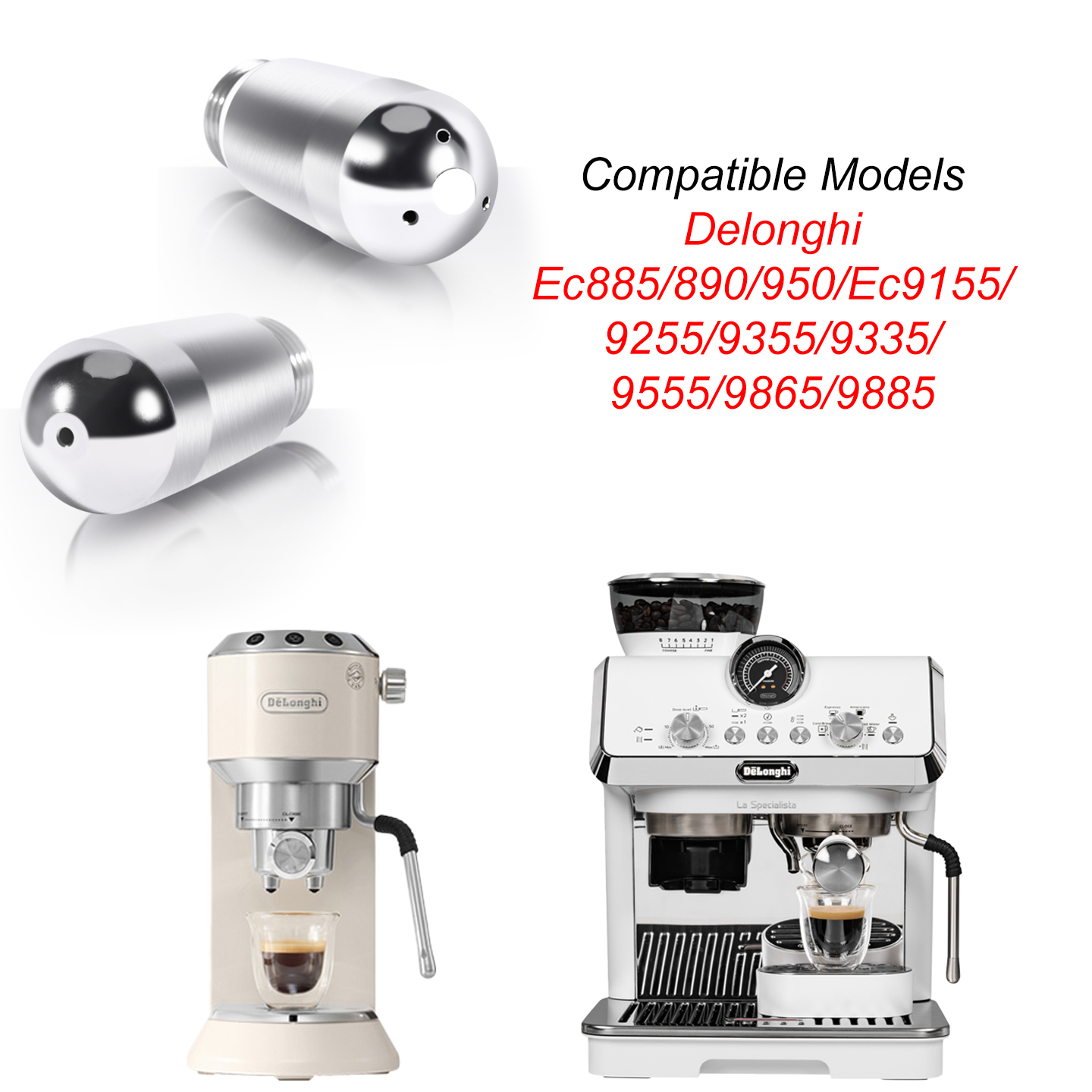 Delonghi Espresso Magnifica - デロンギ EC885/890/9155/9255/9355/9665/9865 コーヒーミルク泡立て器用コーヒースチームノズル フォームスチームワンドチップ エスプレッソマシン