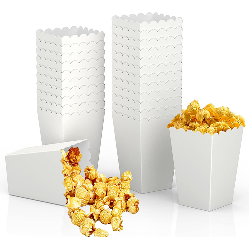 Food Snacks For Kids Party - 12 個紙キャンディーカートンポップコーンボックスパーティー用品純粋なポップコーンボックススナック食品浴槽結婚式子供の誕生日用品