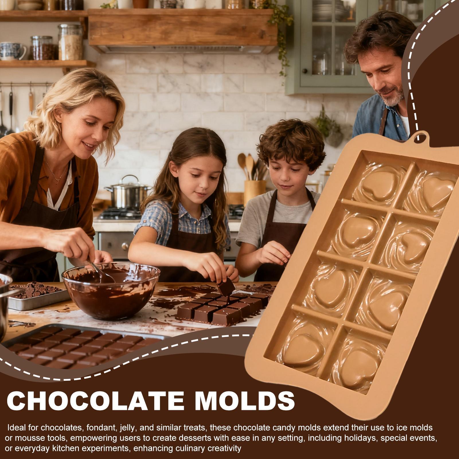 Food Energy Snacks - キャンディーバー型 食品グレード 柔軟で取り外しやすいシリコンチョコレート型 スナック、デザート、プロテイン、エナジーバー、DIY手作り用