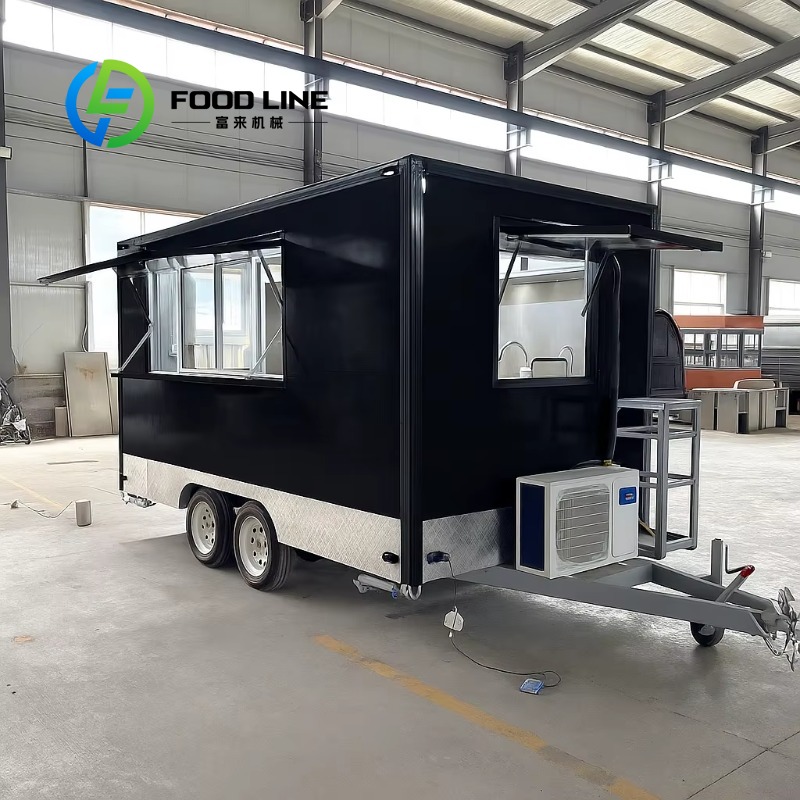 Food Truck With Snacks - カスタマイズモバイルキッチン屋外スクエアフードトレーラーフルキッチンファストフードスナックトラックキャンピングカー