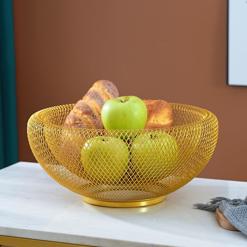 Food Snacks High In Iron - 北欧風クリエイティブスナック収納バスケット、家庭用リビングルーム用鉄製フルーツトレイ、高級感のあるティーテーブル、テーブルキャンディ収納バスケット