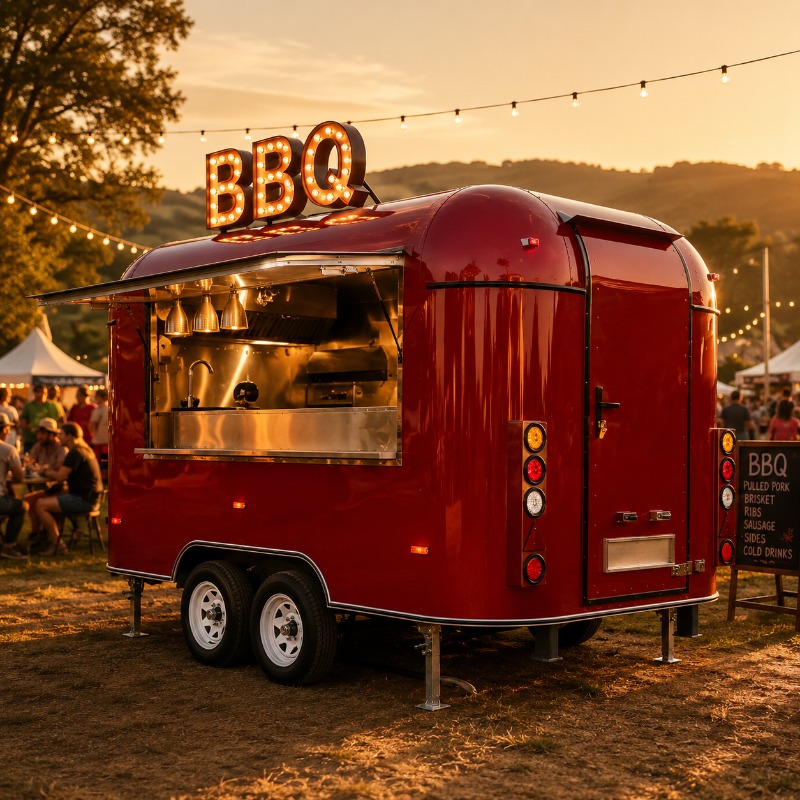 Food Truck With Snacks - フードトラック トレーラー ストリートケータリング カスタムアイスクリーム コーヒー バブルティー