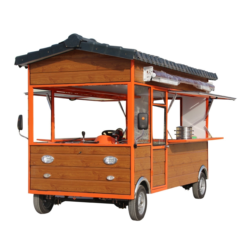 Food Truck With Snacks - 工場直販 2026年型 高性能電動商用移動式ファストフードスナックトラック 屋外ケータリング・路上販売向け フル装備