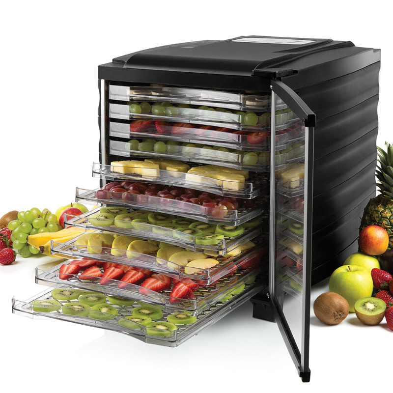 Food Energy Snacks - 家庭用食品乾燥機 ブラック 10層 果物・野菜乾燥機 800W スナックフルーツ乾燥機