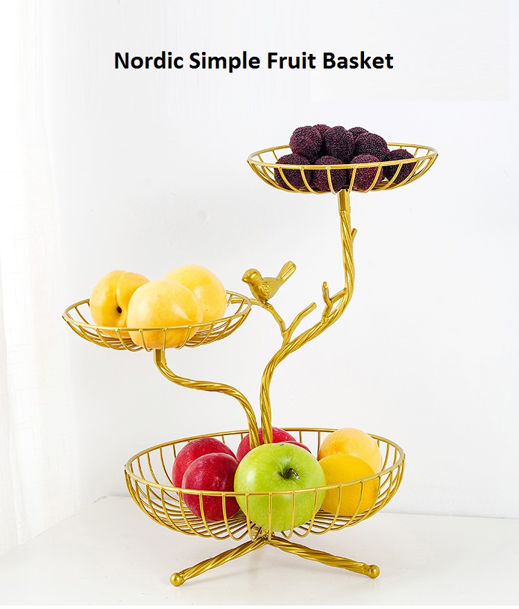 Food Snacks High In Iron - ハイエンドの鉄製フルーツプレート、大きな多層収納ラック、クリエイティブなスナックラック