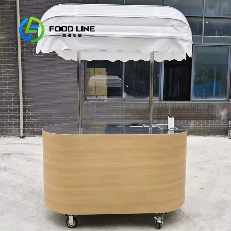カスタマイズされた高品質手押し屋台、日よけ付き屋外商業販売ト - Quality Food Snacks のレビューと価格