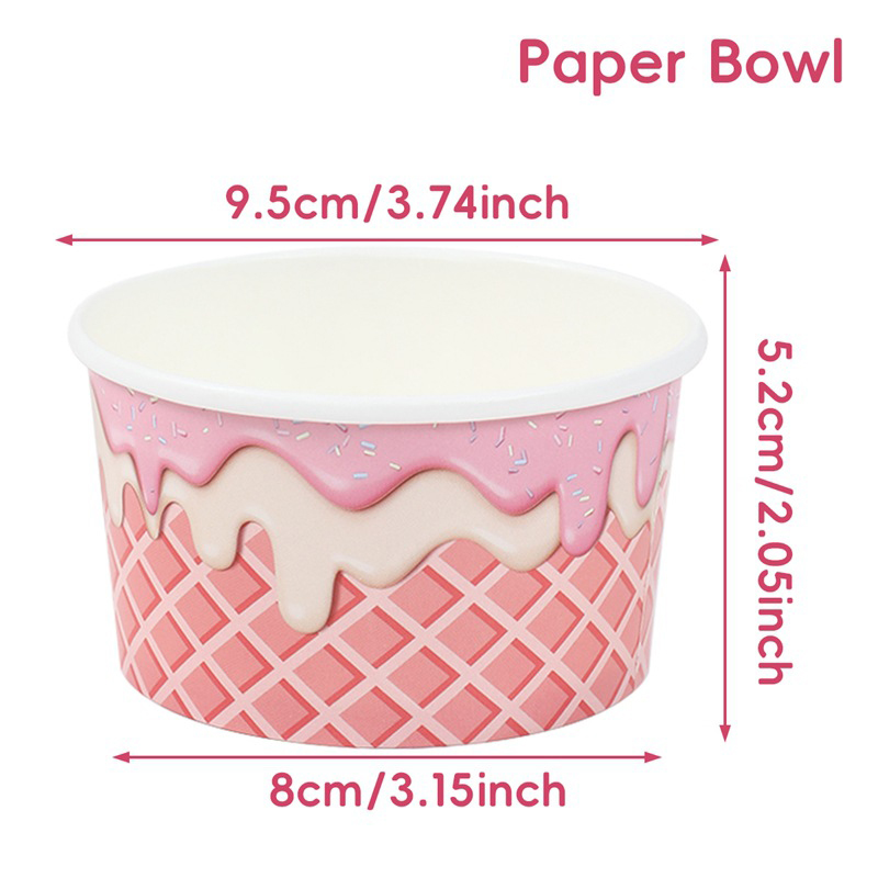 5-50個/パック紙製アイスクリームカップ、温かいものでも冷 - Food Snacks For Kids Party のレビューと価格