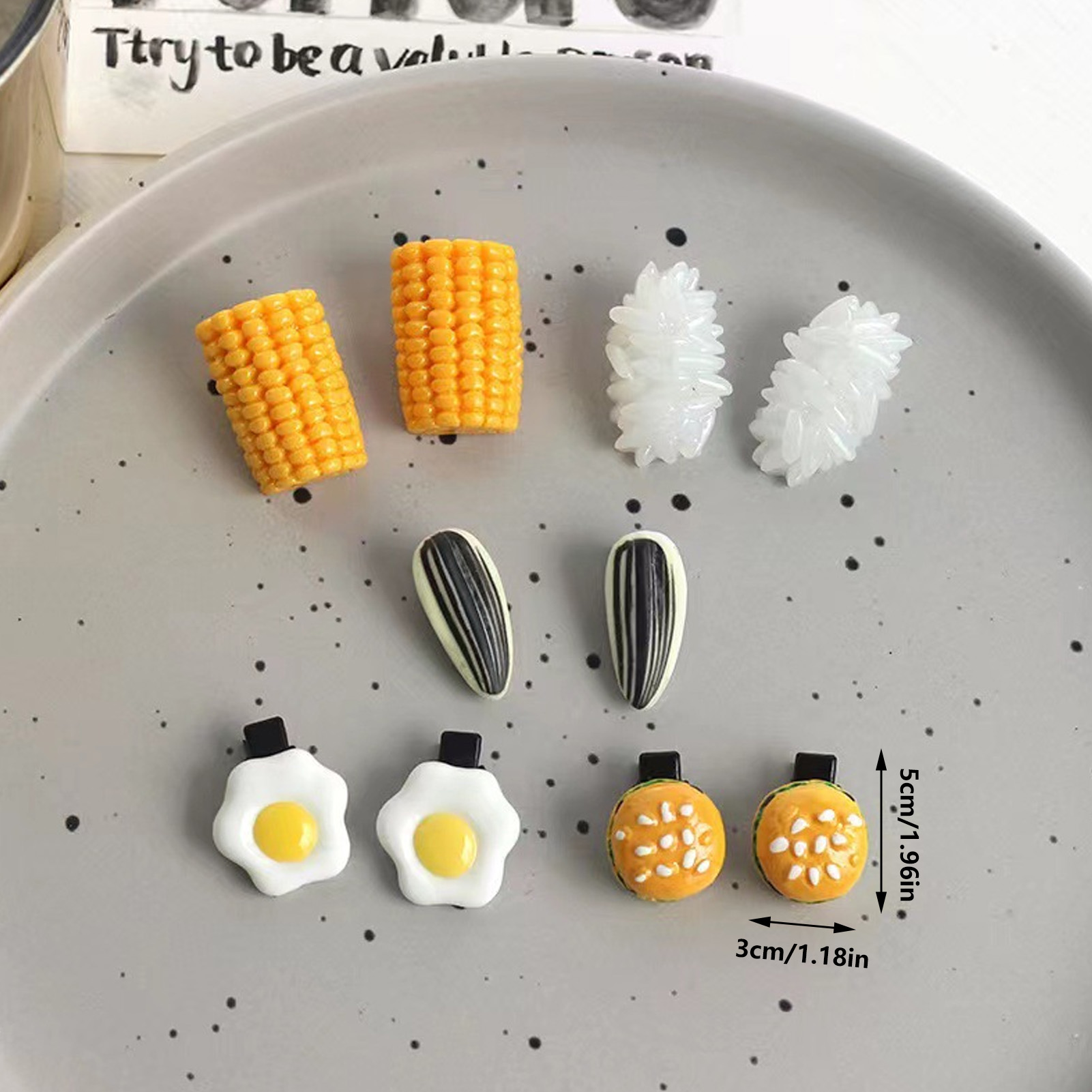 ミニフードヘアクリップセットリアルな米卵コーンスナックデザイ - Food Snacks For Kids Party のレビューと価格