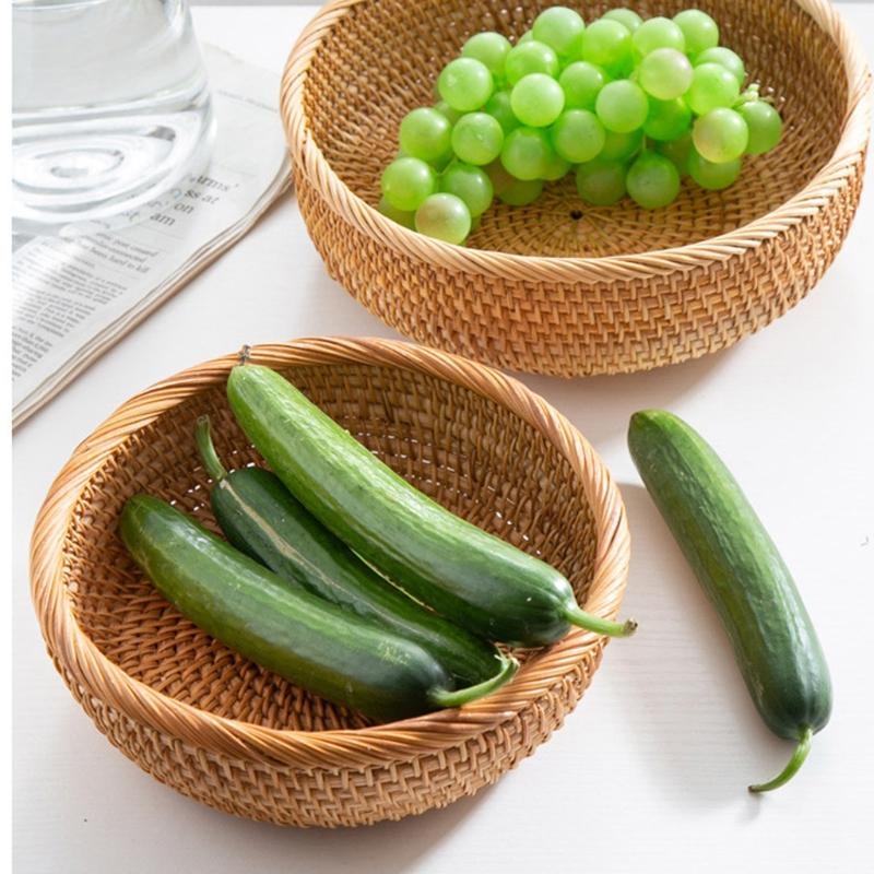 手作りリビングルームスナックフルーツボウル野菜バスケット籐ピ - Quality Food Snacks のレビューと価格