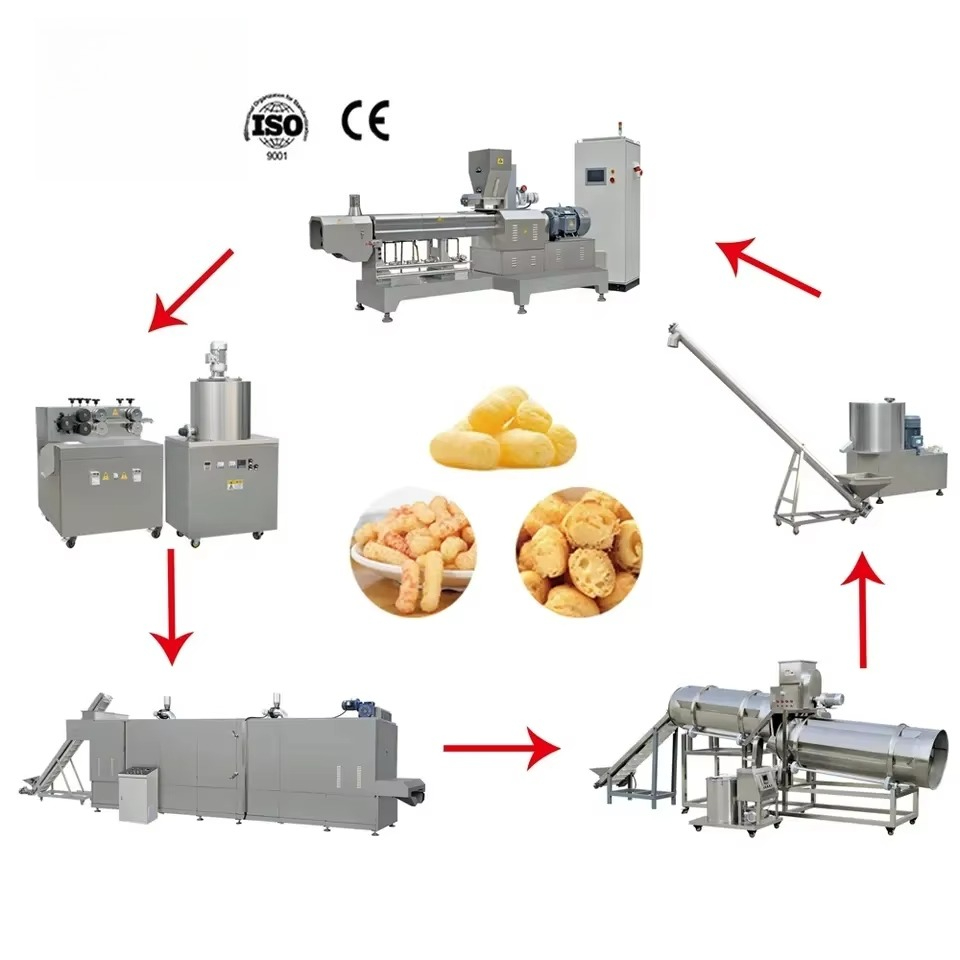 高品質多機能小麦・トウモロコシ粉パフ製造ラインチーズスナック - Quality Food Snacks のレビューと価格