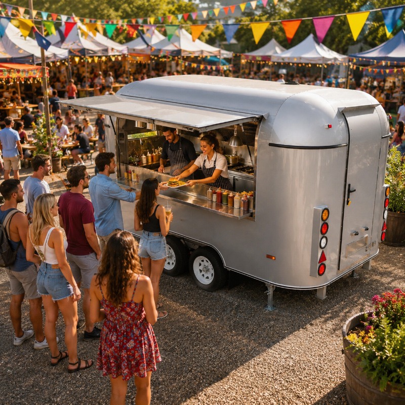 キッチン設備完備のフードトラック、カスタマイズ可能なアイスク - Food Truck With Snacks のレビューと価格