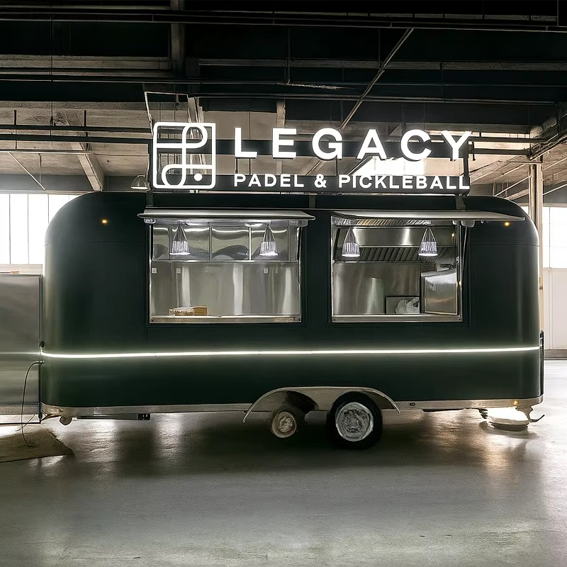 フードトラックトレーラー 新型304ステンレス鋼製モバイルフ - Food Truck With Snacks のレビューと価格