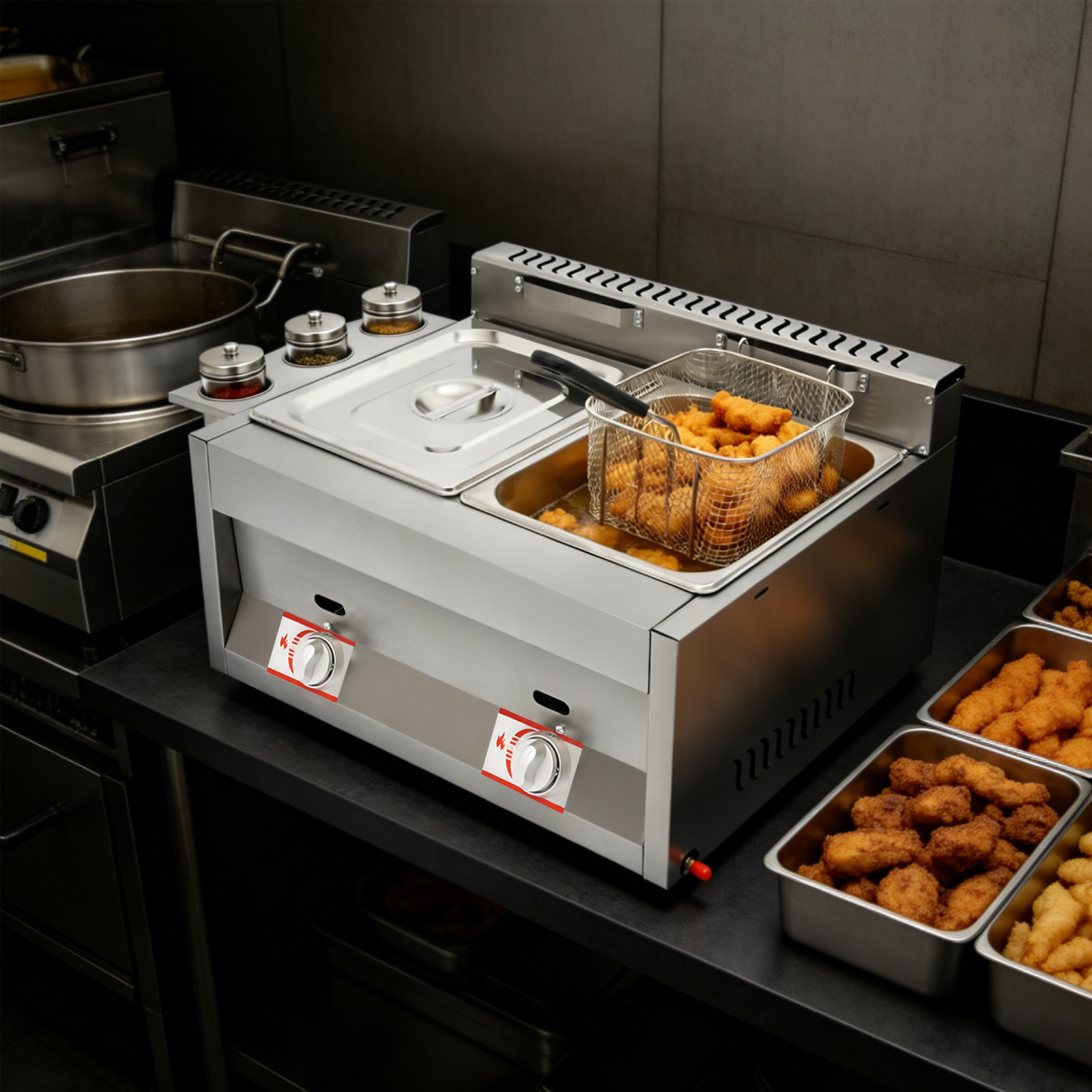 6L×2 デュアルタンク業務用ガス深型フライヤー 430ステ - Food Energy Snacks のレビューと価格