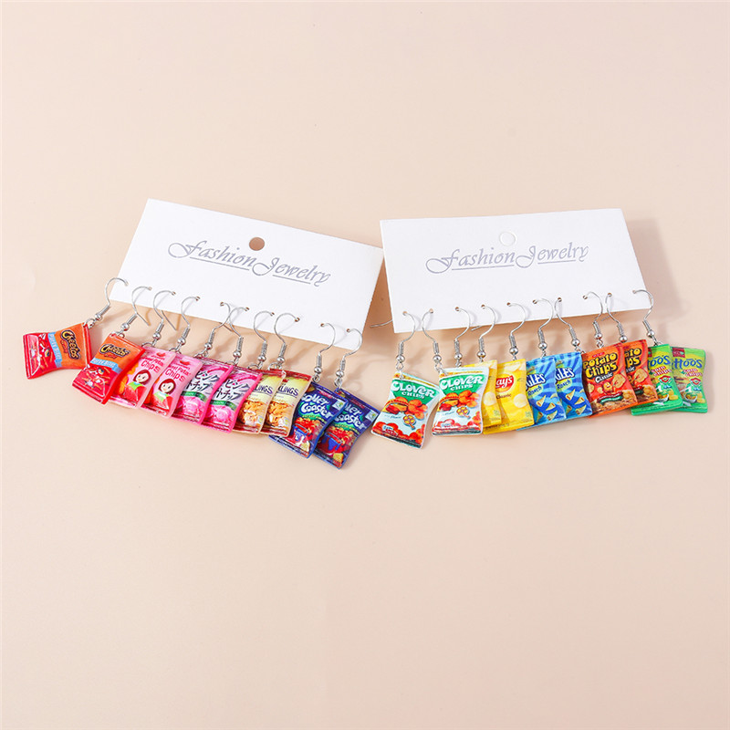 Aihua 新ファッション女性イヤリングかわいい樹脂食品スナ - Zinc Food Snacks のレビューと価格