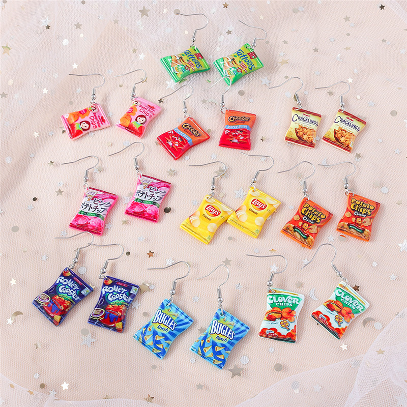 Aihua 新ファッション女性イヤリングかわいい樹脂食品スナ - Zinc Food Snacks のレビューと価格