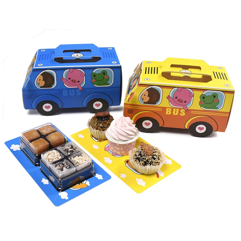 6個入りギフトボックス包装ハンドルケーキギフトボックス、クッ - Food Snacks For Kids Party のレビューと価格