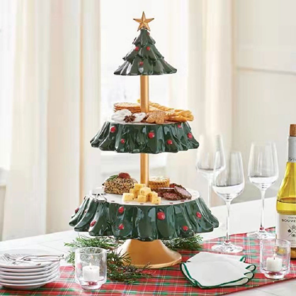 クリスマスの木のデザートプレート,新年の装飾,スナック,食品 - Food City Snacks のレビューと価格