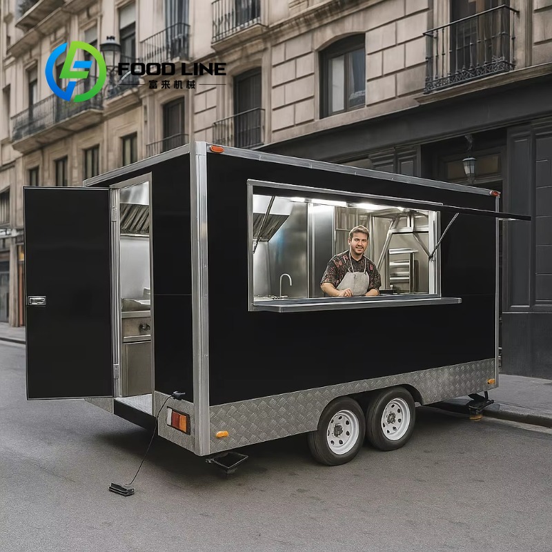 カスタマイズモバイルキッチン屋外スクエアフードトレーラーフル - Food Truck With Snacks のレビューと価格