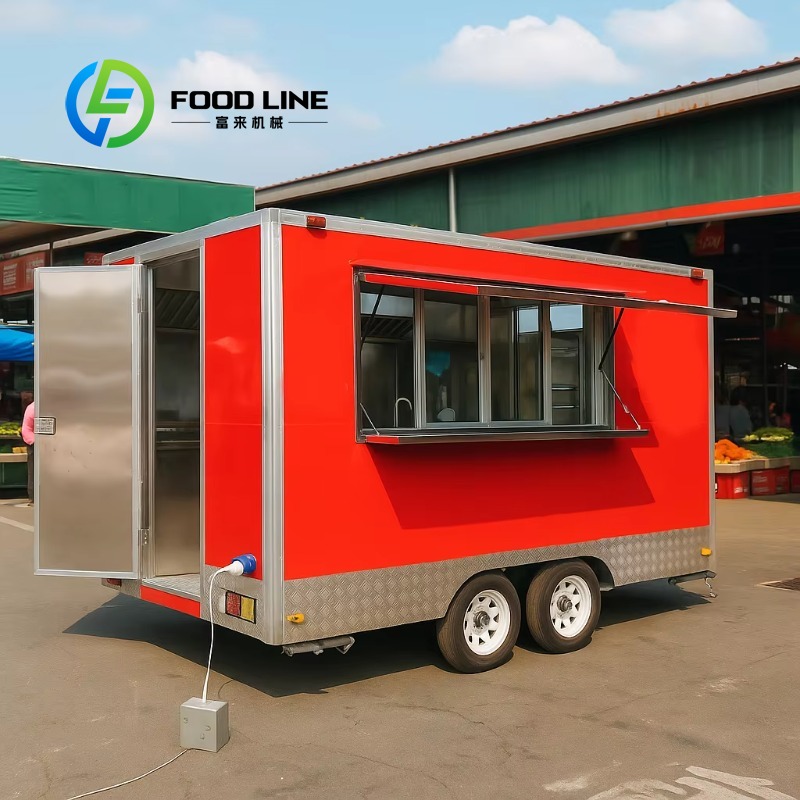 カスタマイズモバイルキッチン屋外スクエアフードトレーラーフル - Food Truck With Snacks のレビューと価格