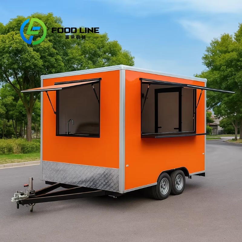 カスタマイズモバイルキッチン屋外スクエアフードトレーラーフル - Food Truck With Snacks のレビューと価格