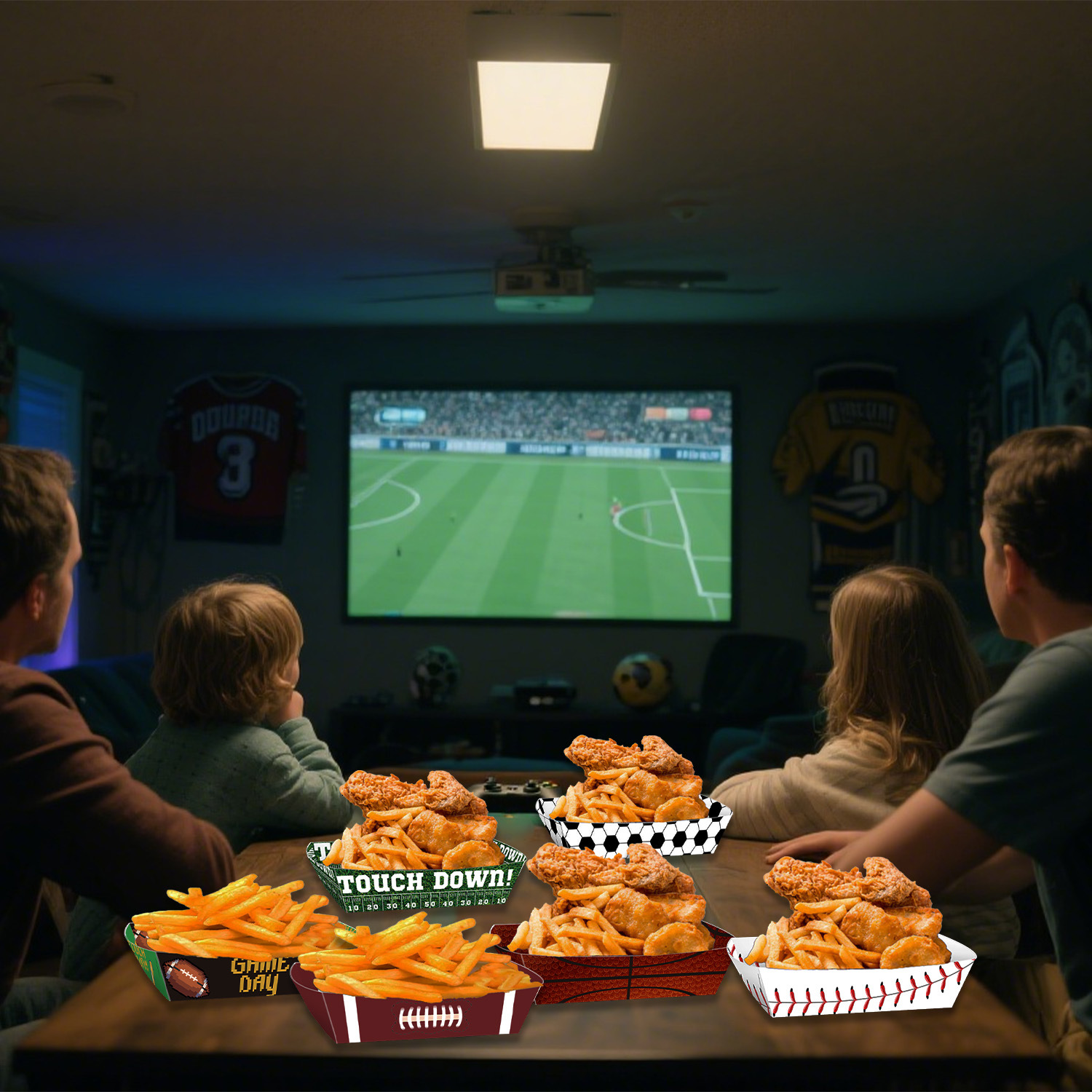 スポーツボールフードトレイテーマパーティーデコレーション サ - Food Snacks For Kids Party のレビューと価格