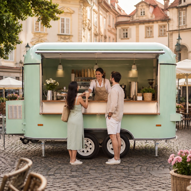 フードトラック トレーラー ストリートケータリング カスタム - Food Truck With Snacks のレビューと価格