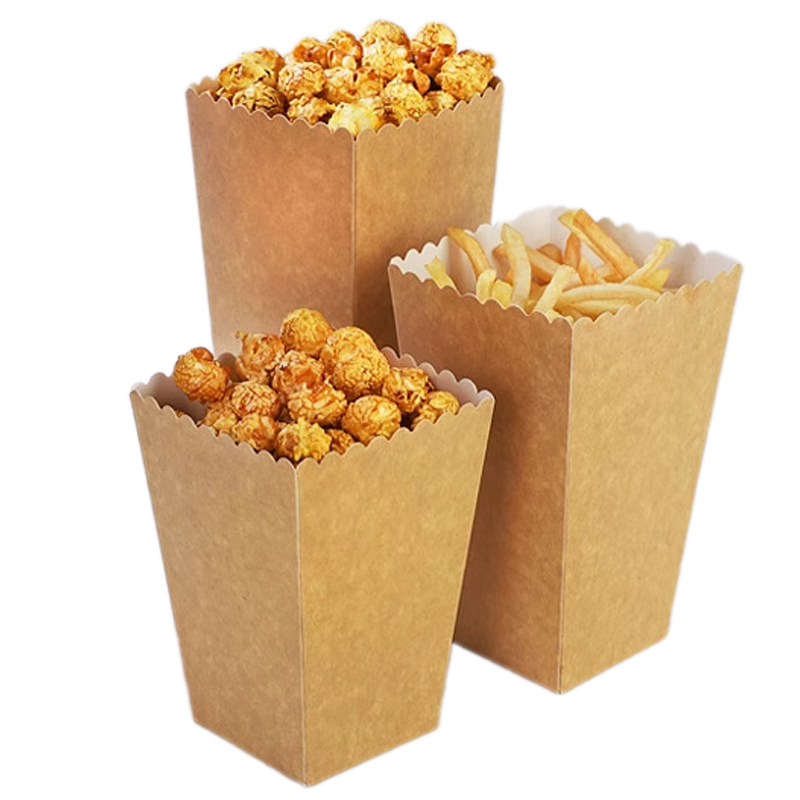 24 ピース/ロットクラフト紙ポップコーンボックス食品容器子 - Food Snacks For Kids Party のレビューと価格