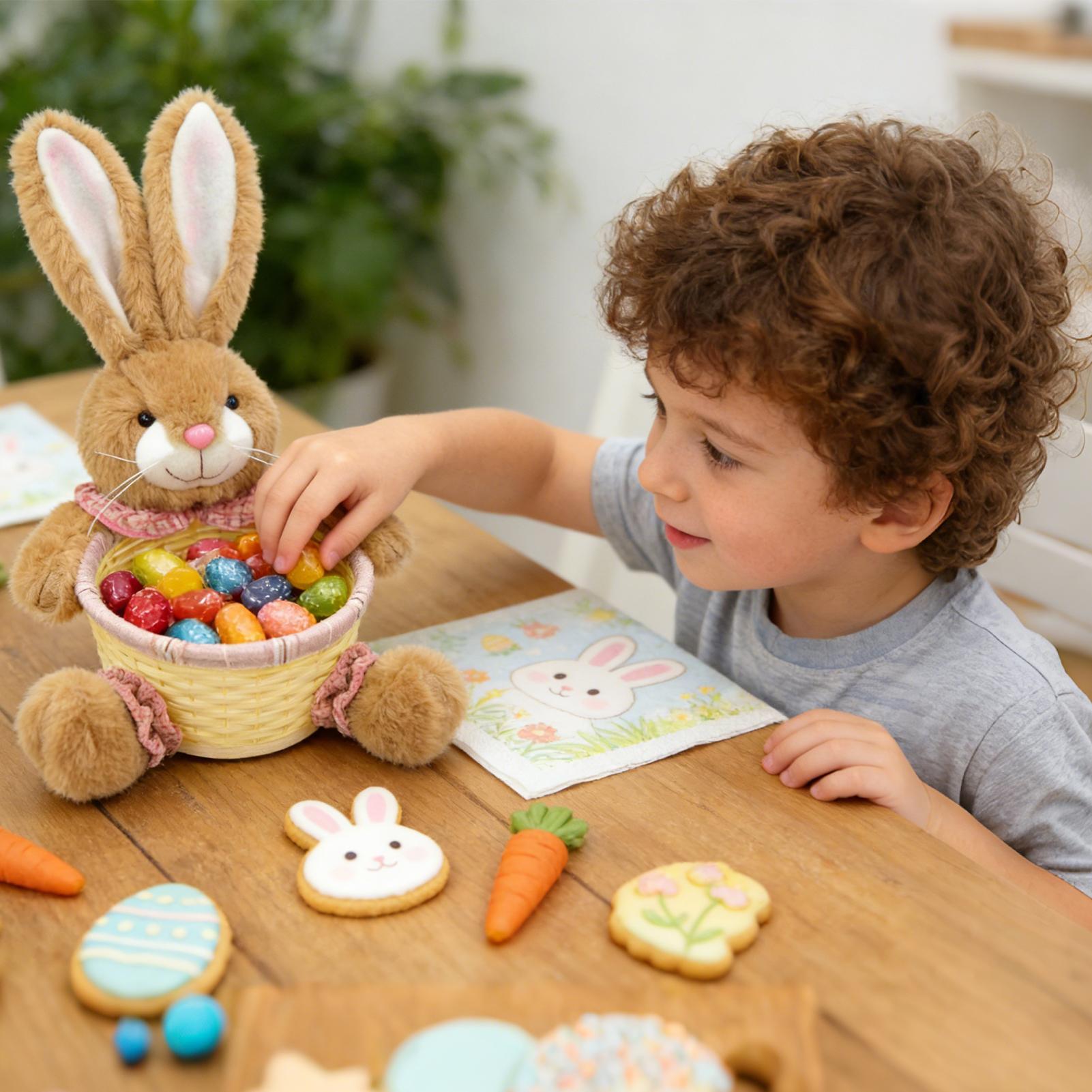 イースターバスケット かわいいウサギの形の卵容器 キャンディ - Food Snacks For Kids Party のレビューと価格