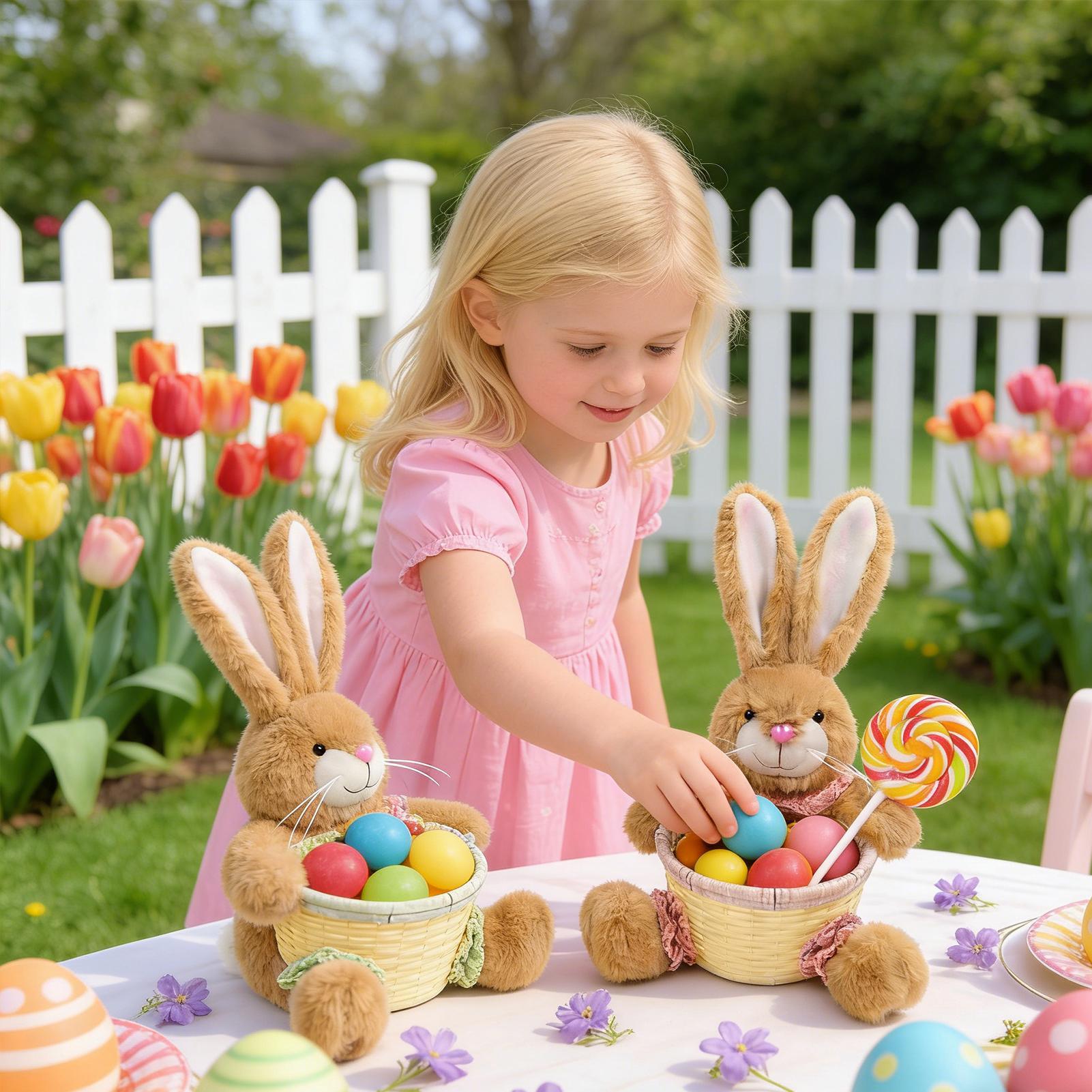 イースターバスケット かわいいウサギの形の卵容器 キャンディ - Food Snacks For Kids Party のレビューと価格
