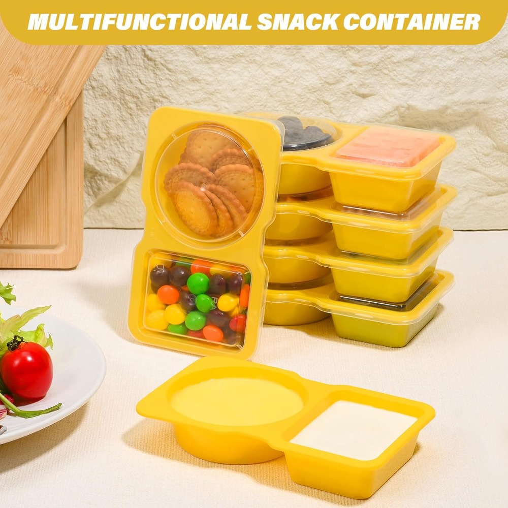2つのコンパートメントに分かれた使い捨てプラスチック製スナッ - Food Snacks For Kids Party のレビューと価格