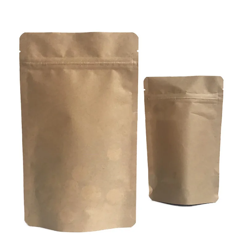 50 個再密封可能な Doypack ブラウンクラフト紙生分 - Food Energy Snacks のレビューと価格