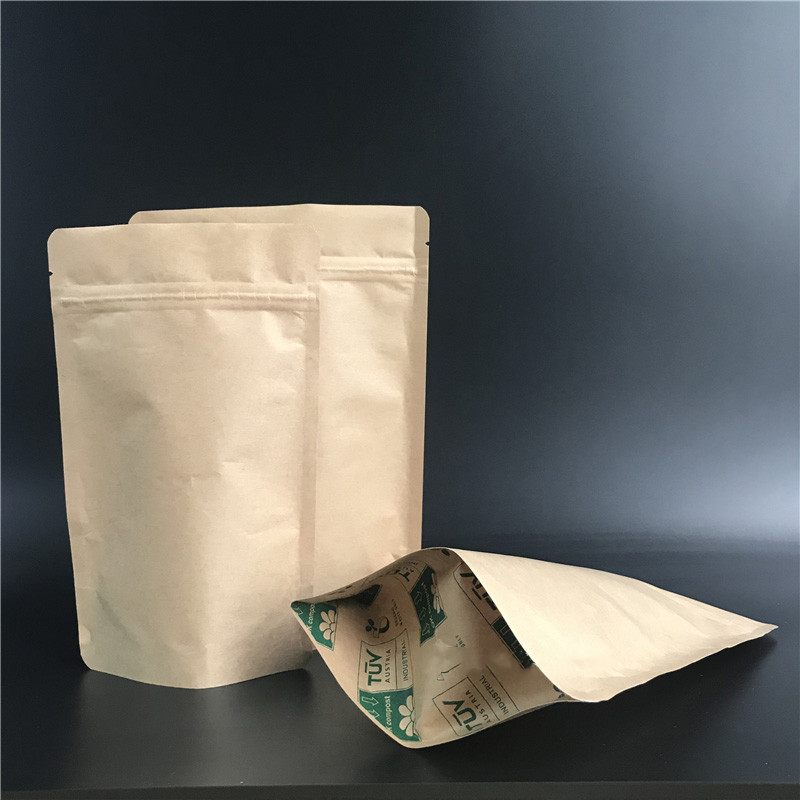 50 個再密封可能な Doypack ブラウンクラフト紙生分 - Food Energy Snacks のレビューと価格