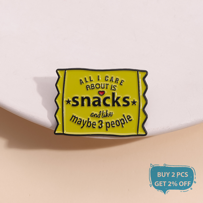 すべてのケア製品は、スナックブローチ、バックパックバッジ、友 - Zinc Food Snacks のレビューと価格