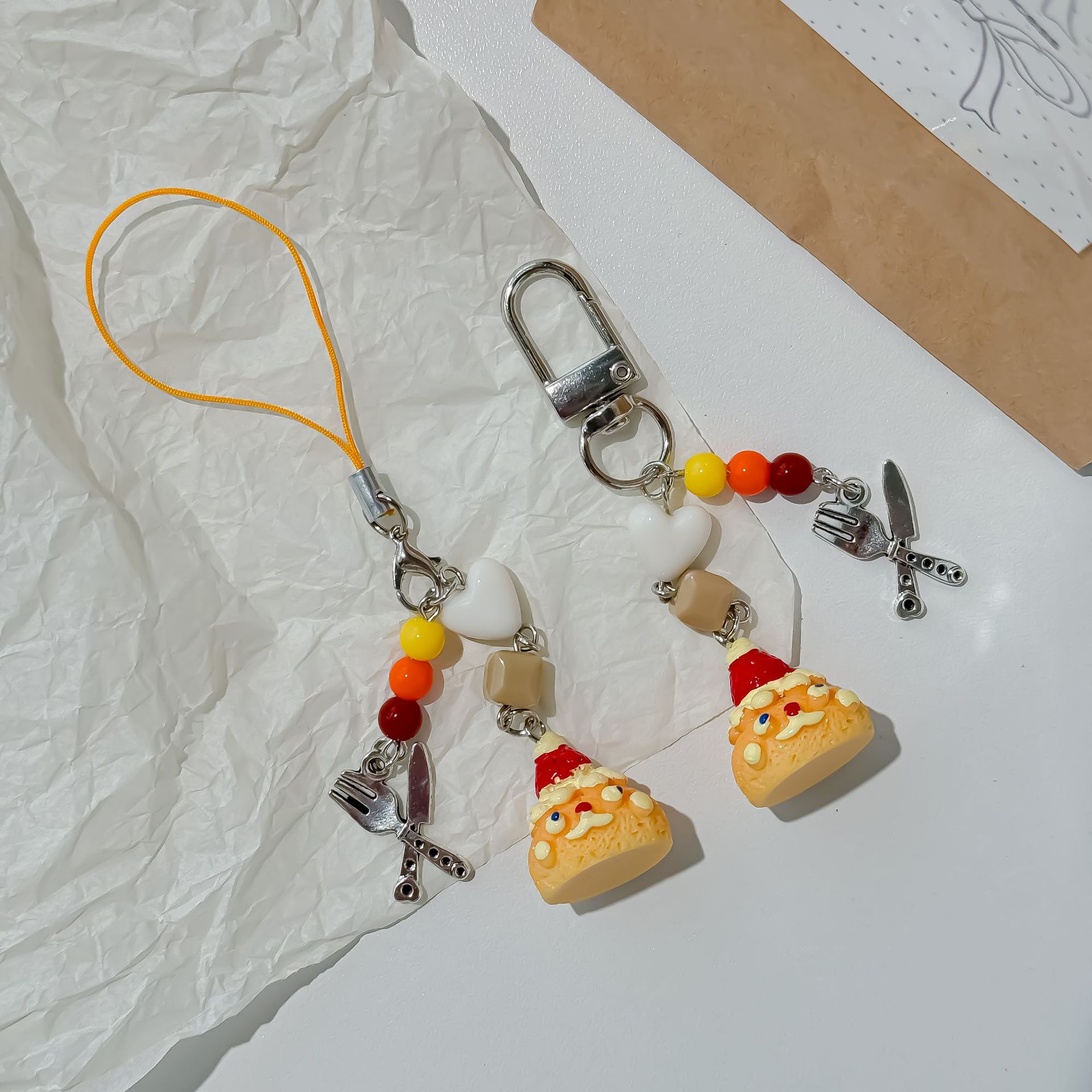 新しいかわいいシュークリームバッグペンダント漫画食品プレイ電 - Food Zinc のレビューと価格