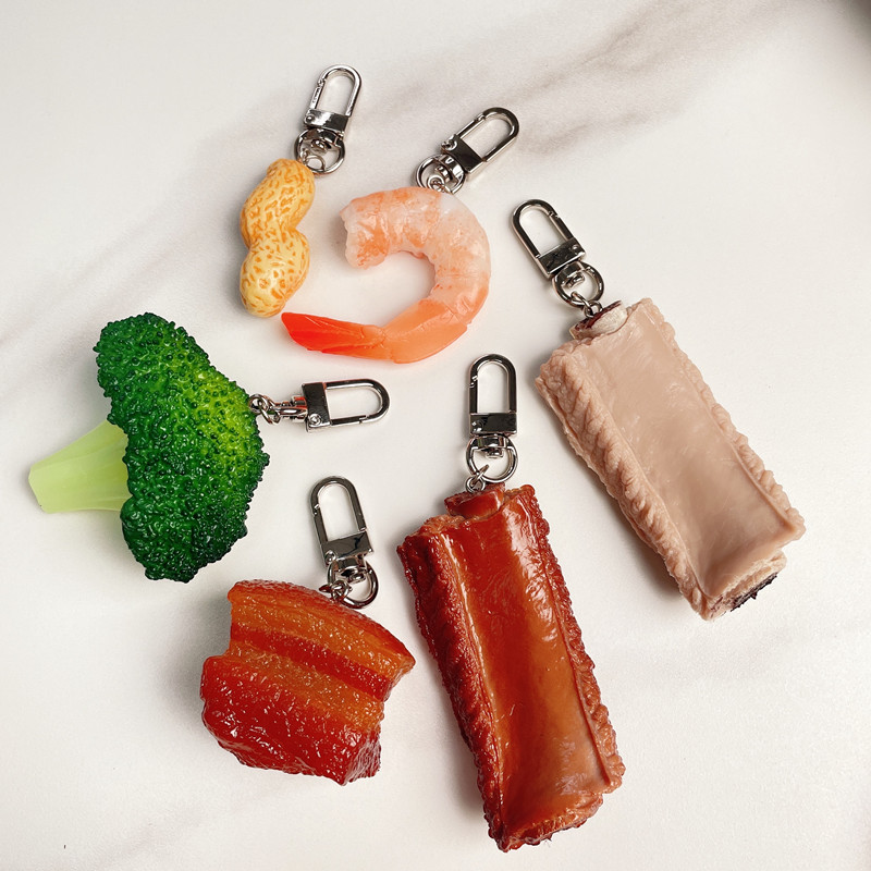 シミュレーション食品キーホルダー煮込み豚ブロッコリーリブキー - Food Zinc のレビューと価格